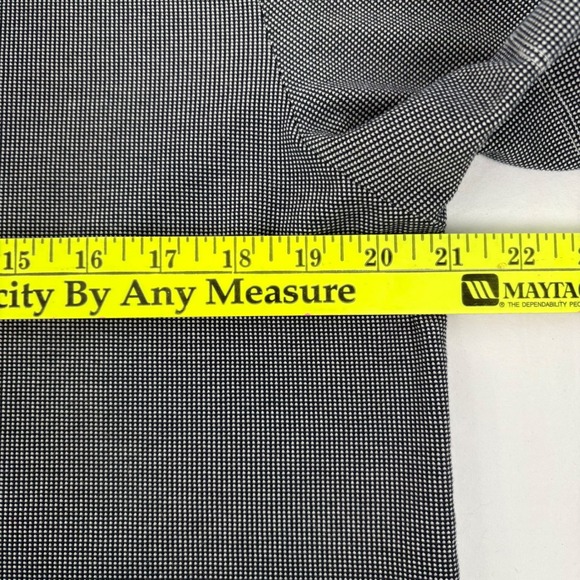 Charles Tyrwhitt Mens S/S Navy Blue White Micro Check Button Collar Polo Shirt L - Picture 7 of 8